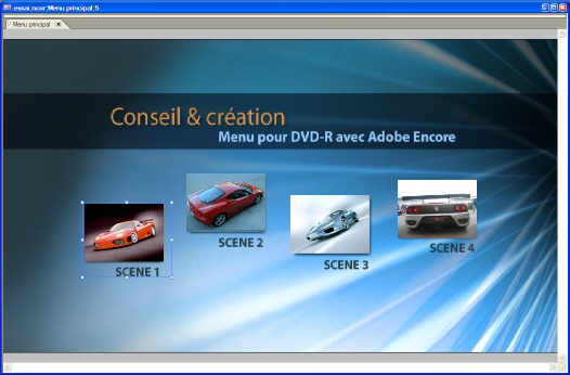 Création de menu avec Adobe Encore DVD