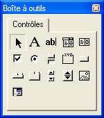 Présentation de la boîte à outils des composants pour les UserForm